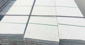 三明芝麻白毛板，石材毛板