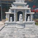 三明芝麻白中国黑石材套墓 花岗岩墓碑