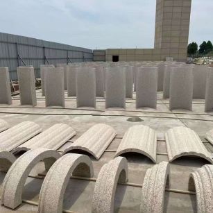 三明黄金麻别墅柱皮 异形 线条定制